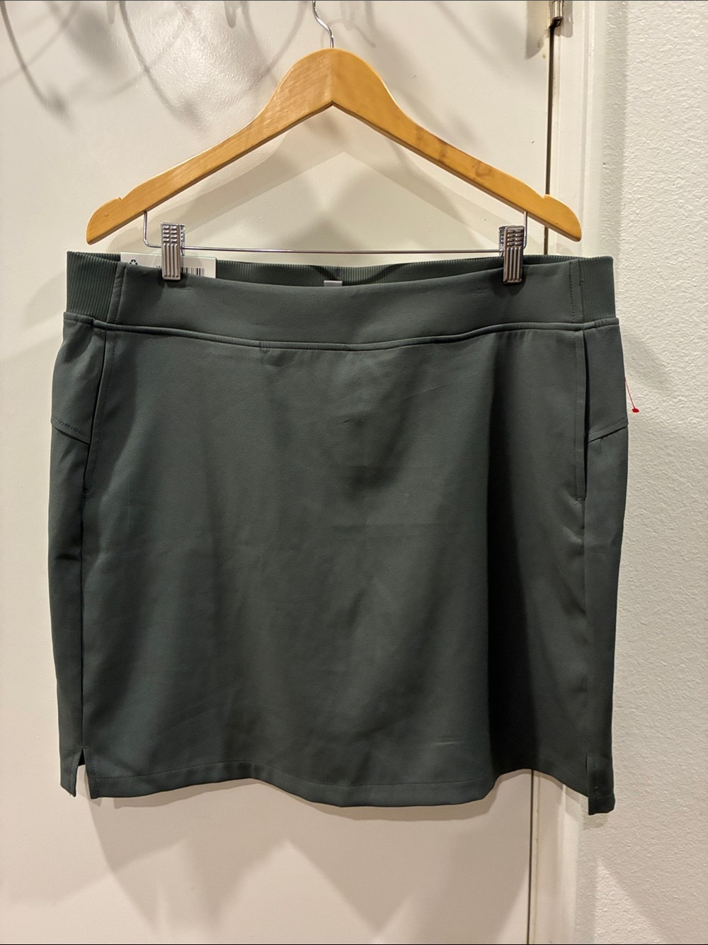 Women's Dark Green Athletic Mini Skirt